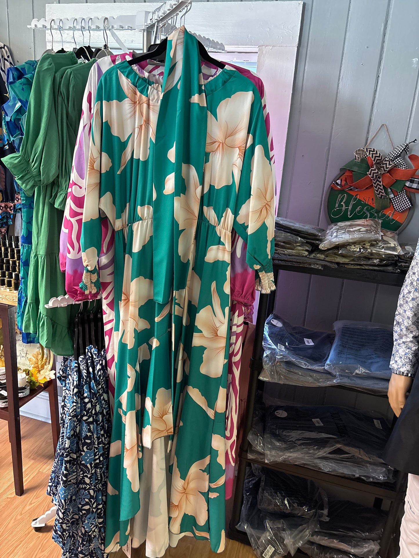 Green & Bone Highlow Dress