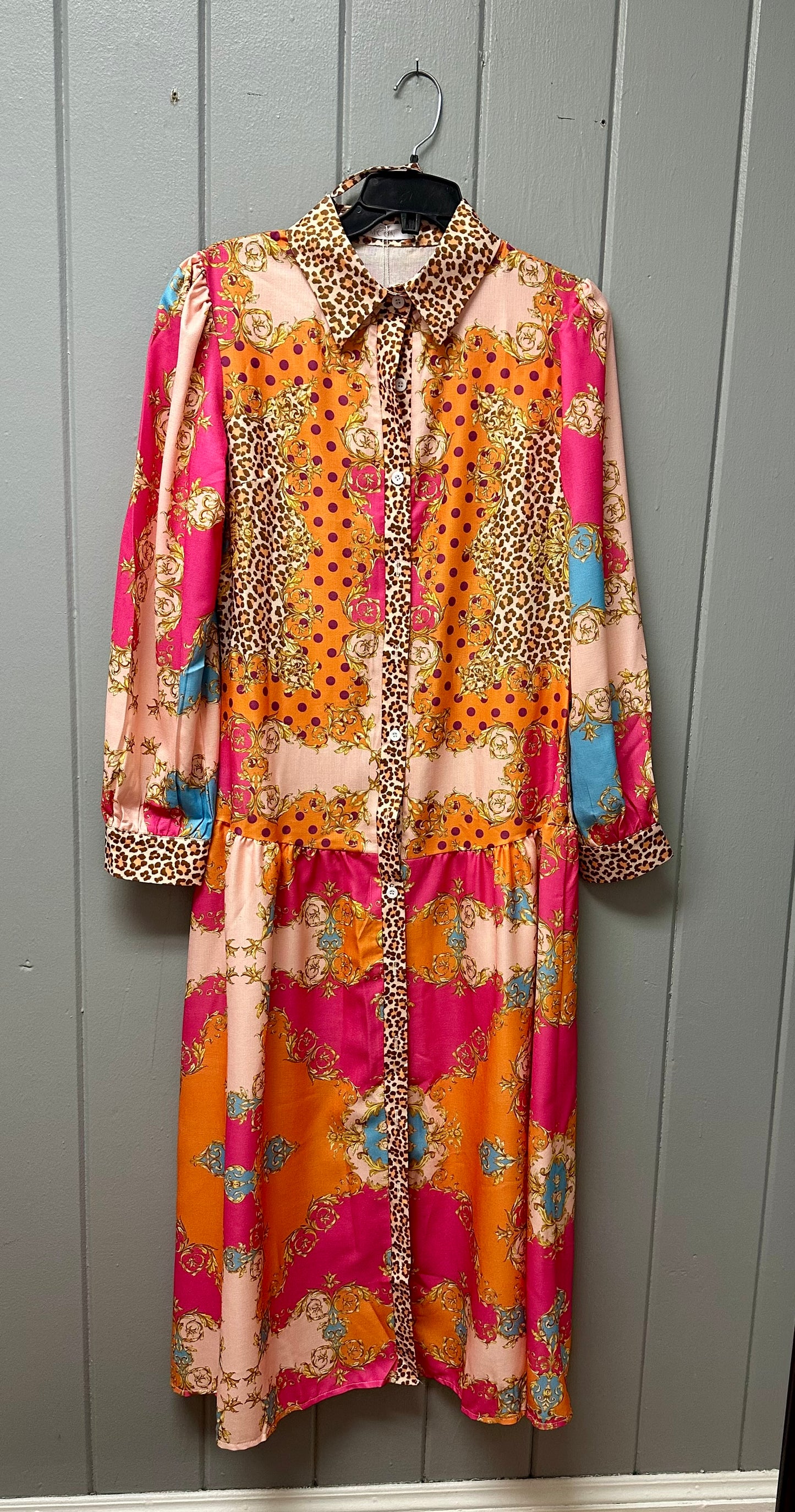 Muti colored leopard Dress