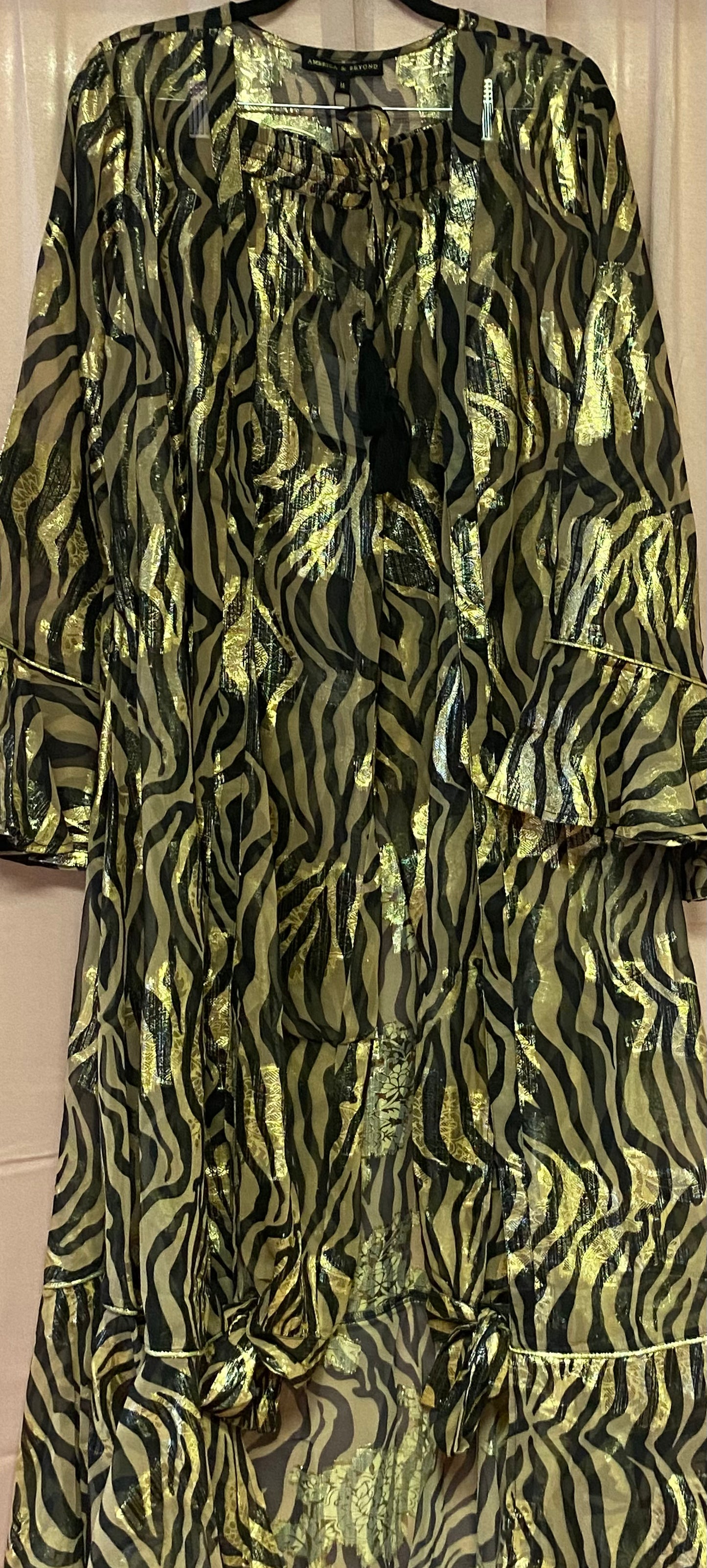 Black Zebra Shiny Knot Pants