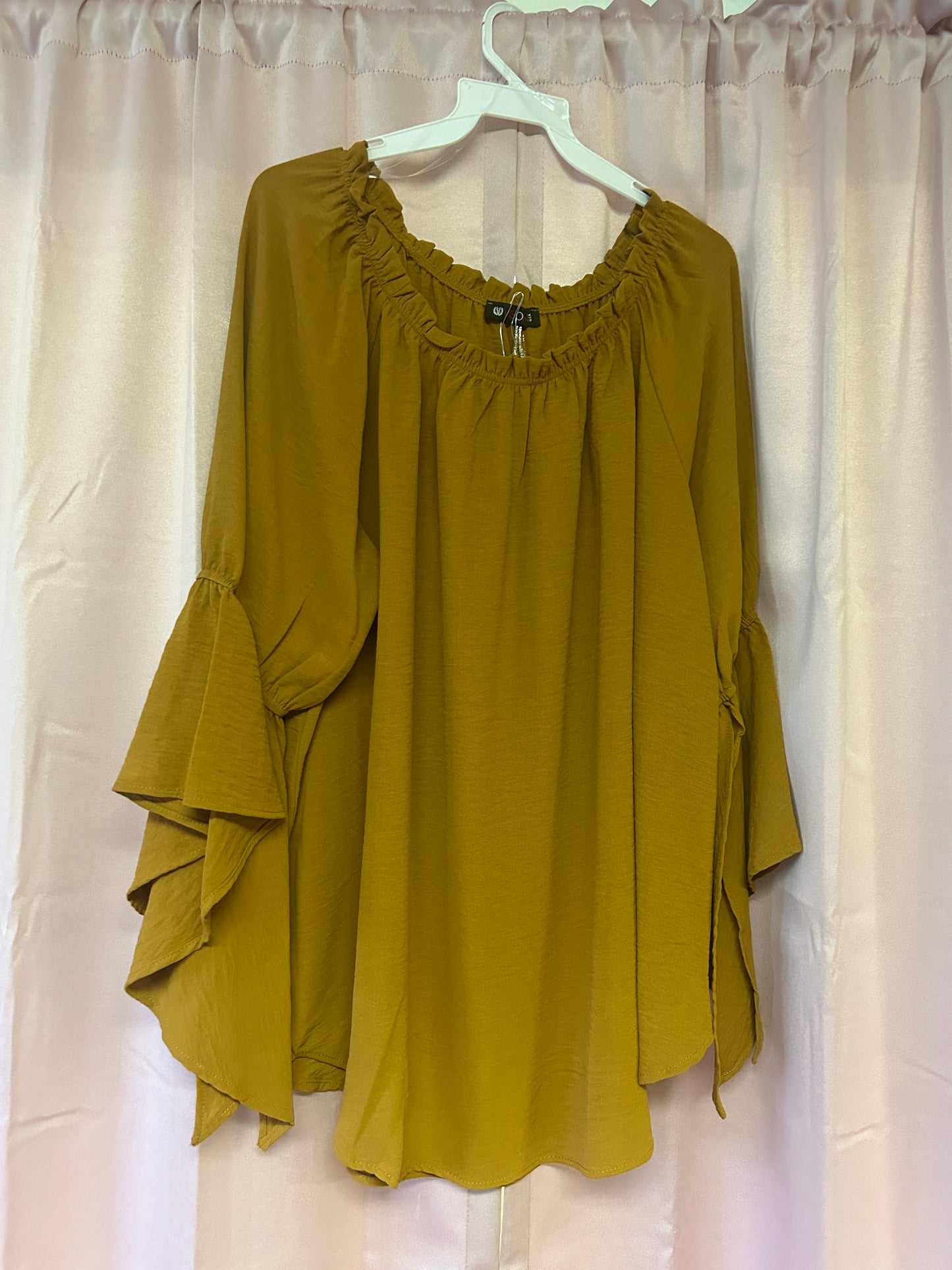 Rust Ruffled Shirt