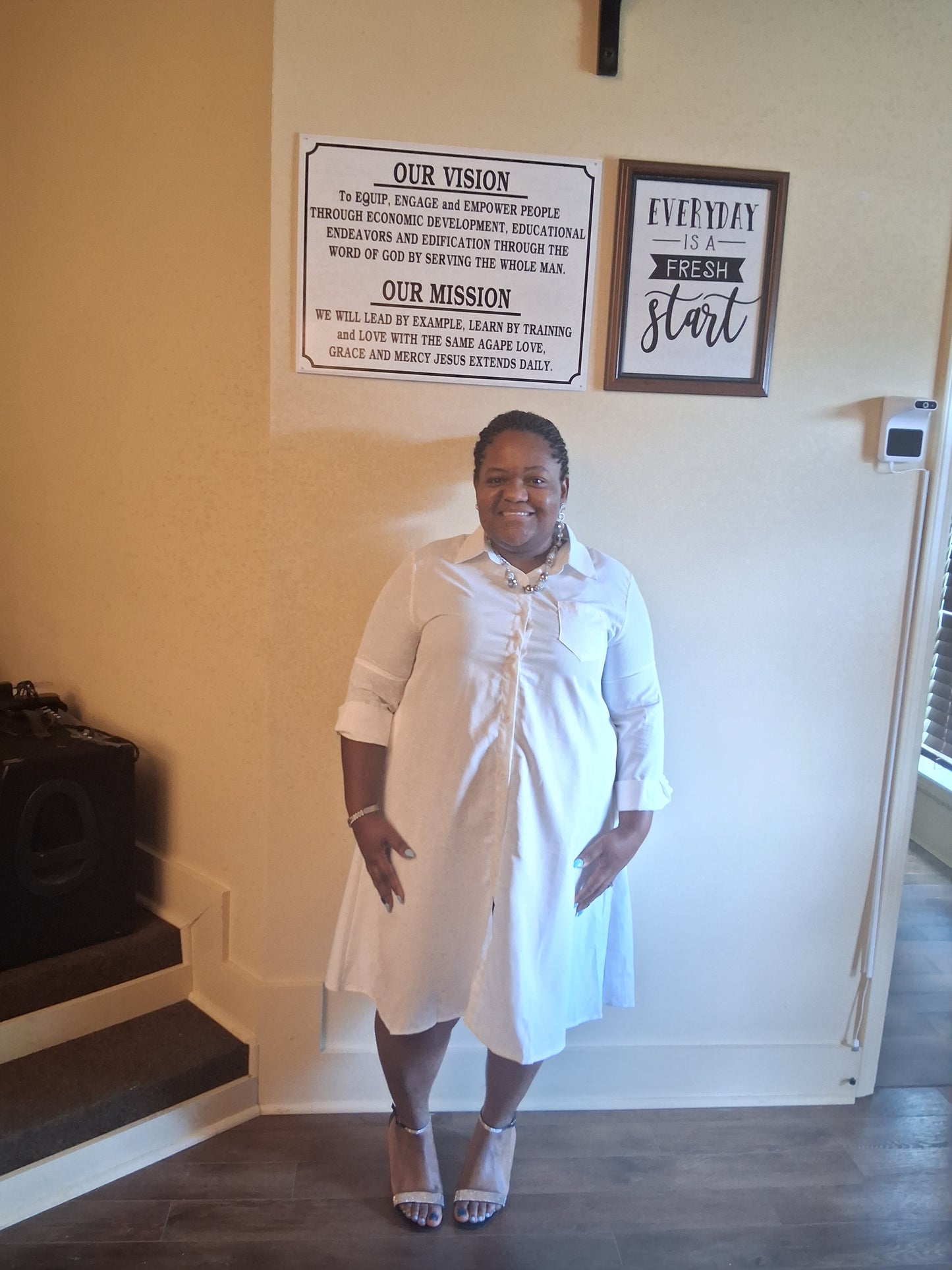 Lovely White Shirt Dress which we have in store at Fresh Start Variety Shop