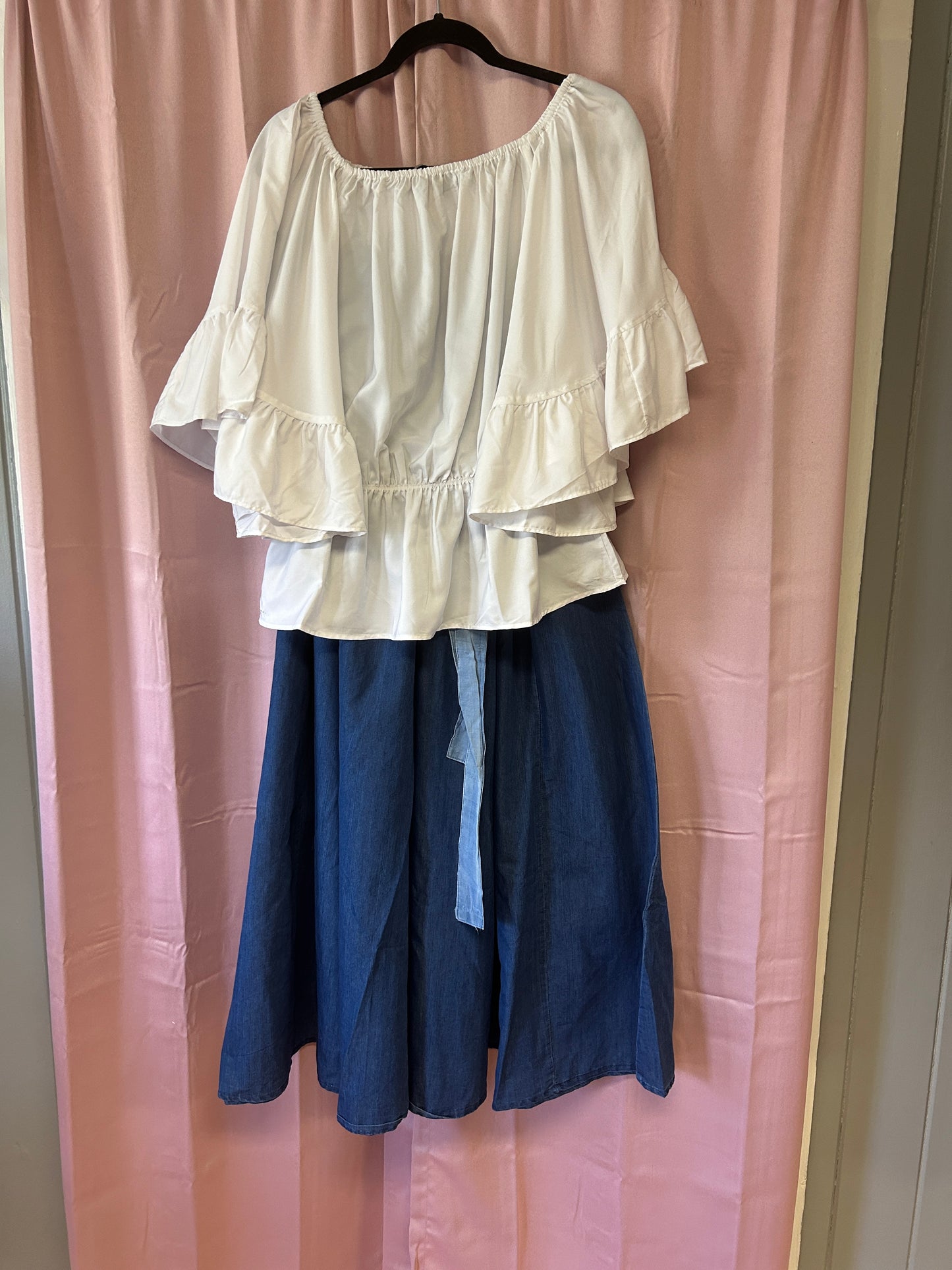 Denim Two Tone Pants