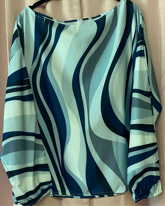 Blue Multi Color Shirt