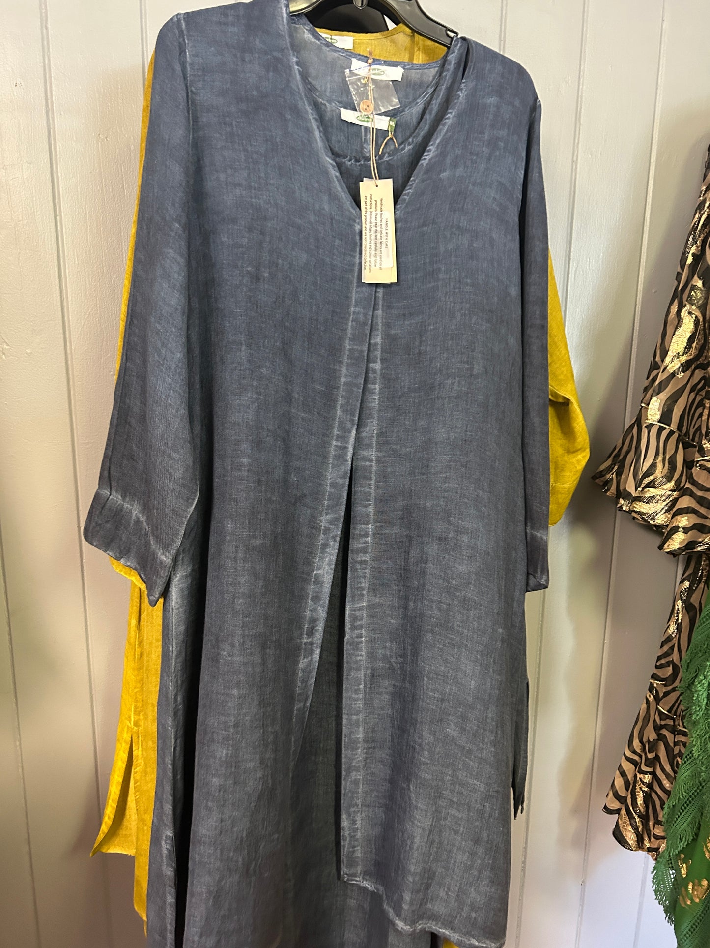 Navy Elsey Dress with Duste