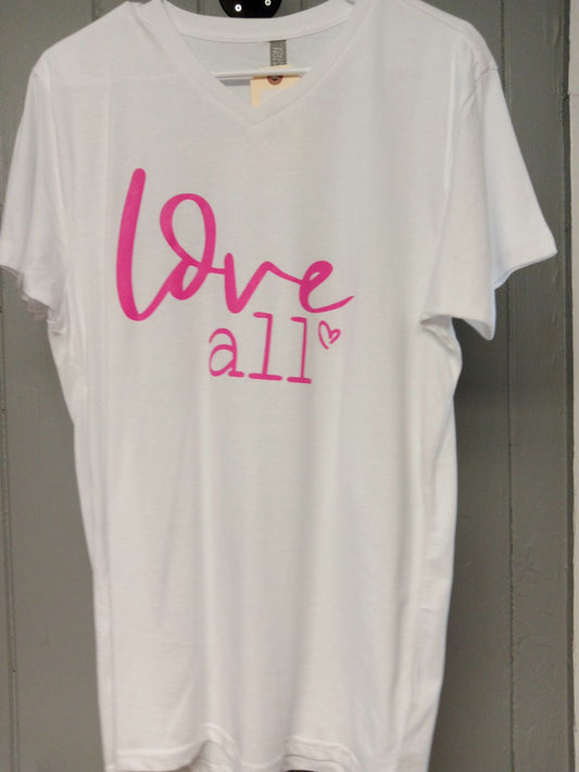 Love all white Tee