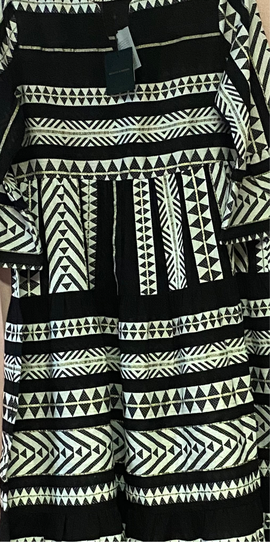 Mexican Striped Maxi Dress