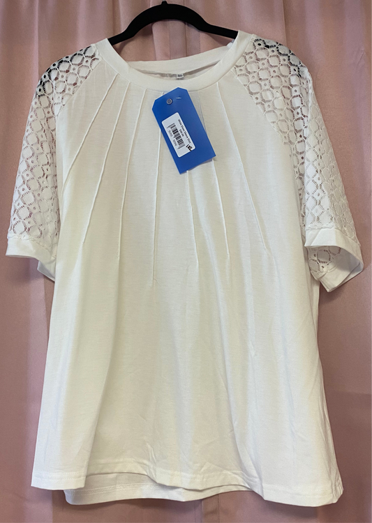White Sheer Sleeve Shirt